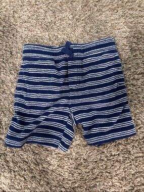 Janie and Jack terrycloth blue and white striped shorts. Like new.